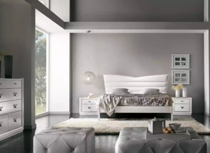 Luxus Schlafzimmer Möbel Bett 2x Nachttische Set Kommode Möbel 6tlg.Neu